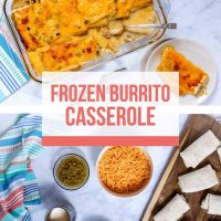 Frozen burrito casserole.