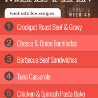 List of recipes in meal plan week 45 (group 2).