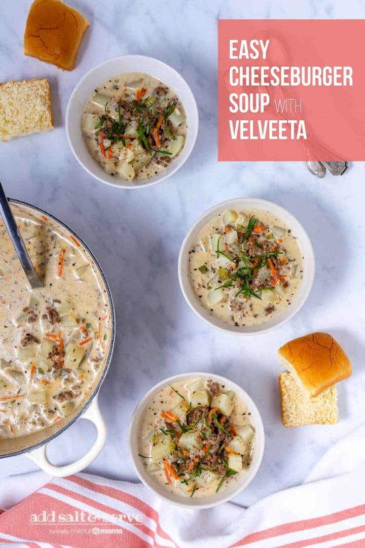 Cheeseburger Soup with Velveeta