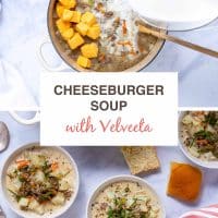 Cheeseburger Soup with Velveeta.