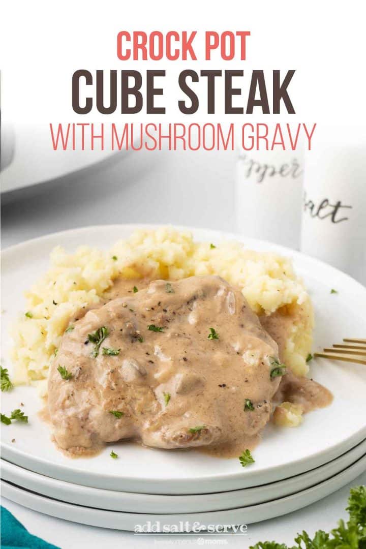 Crock Pot Cube Steak with Mushroom Soup