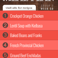 List of recipes in Meal Plan 50 (Group 2)