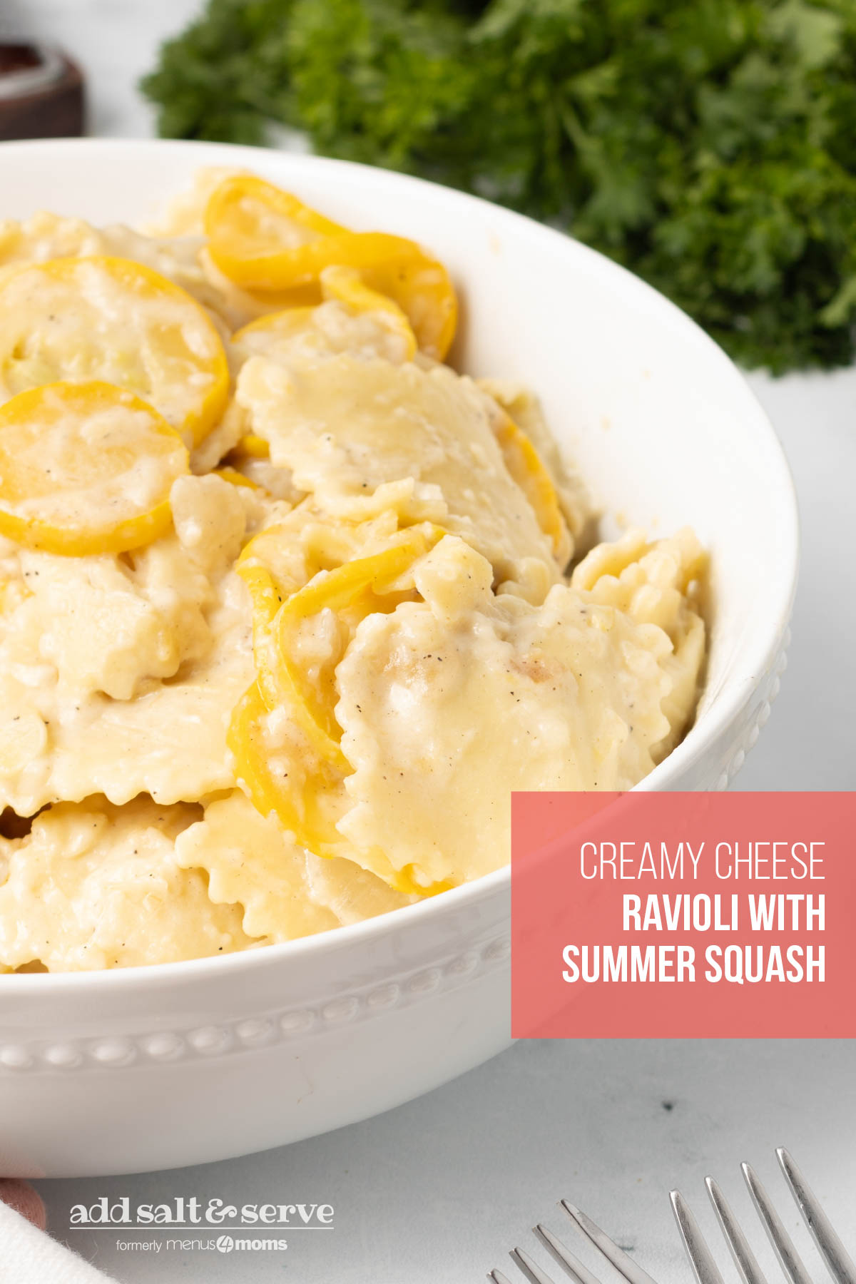 20 Minute Creamy Summer Squash Ravioli – Add Salt & Serve