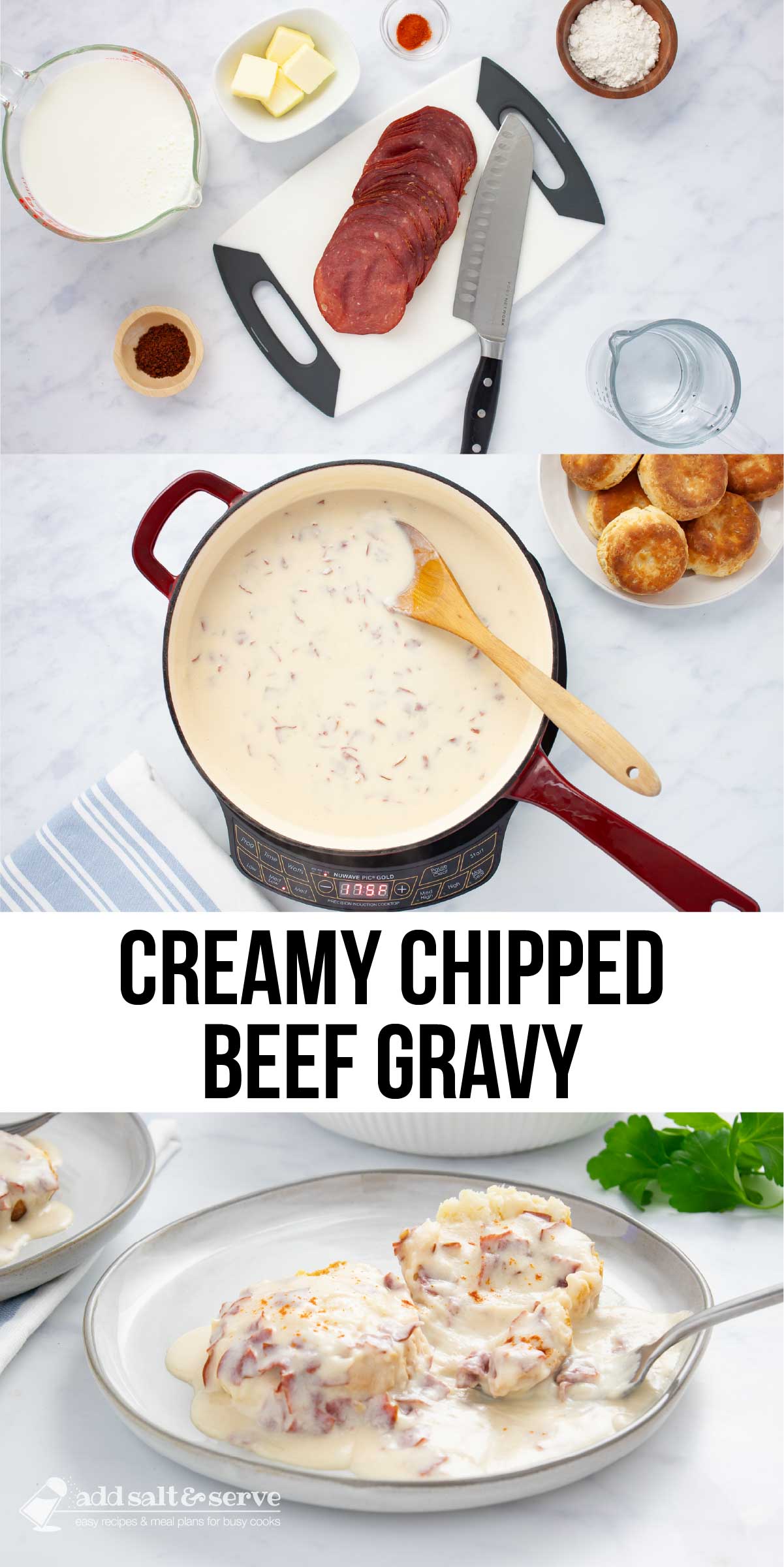 Chipped Beef Gravy – Add Salt & Serve