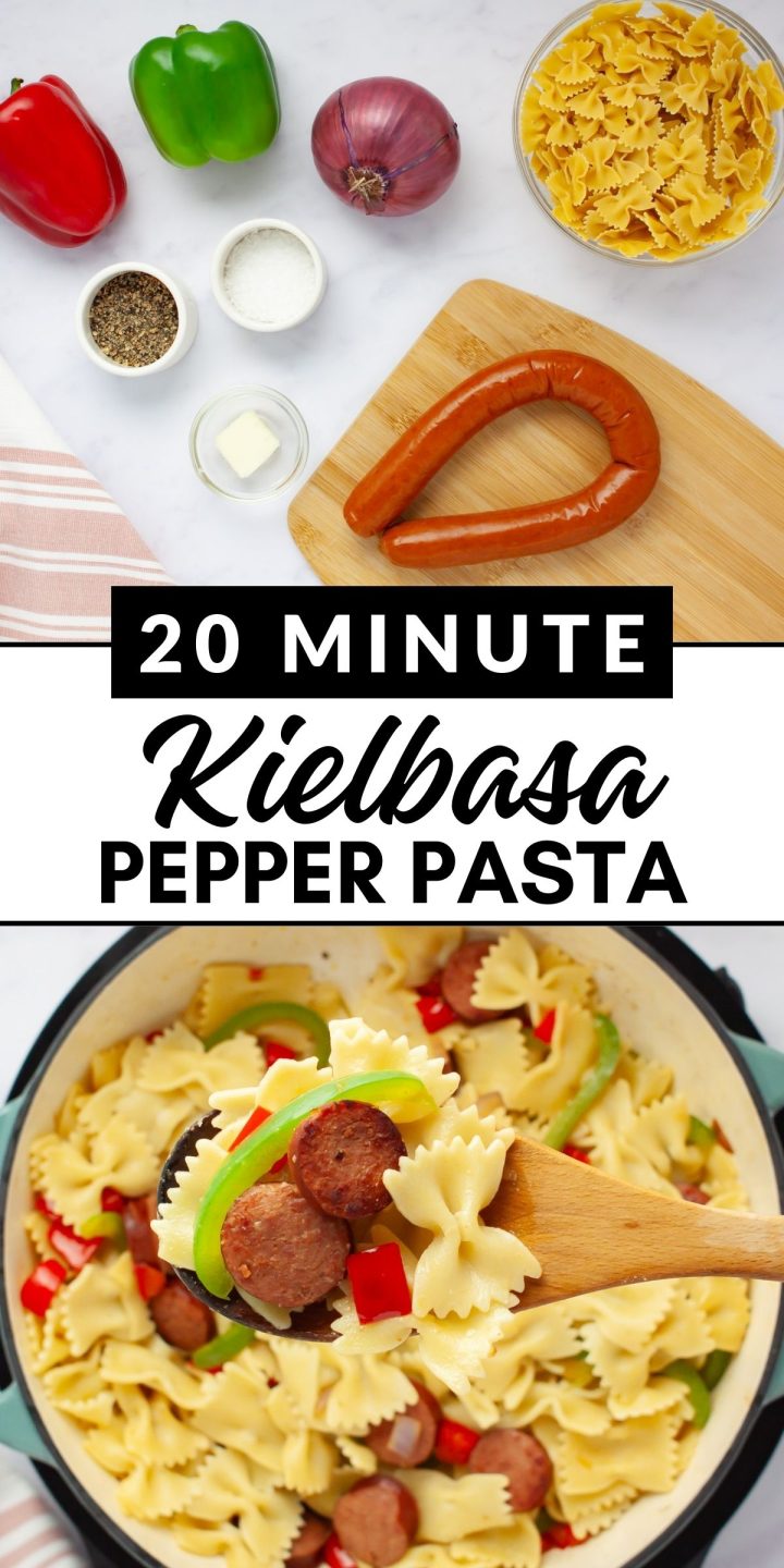 20 Minute Kielbasa Pepper Pasta