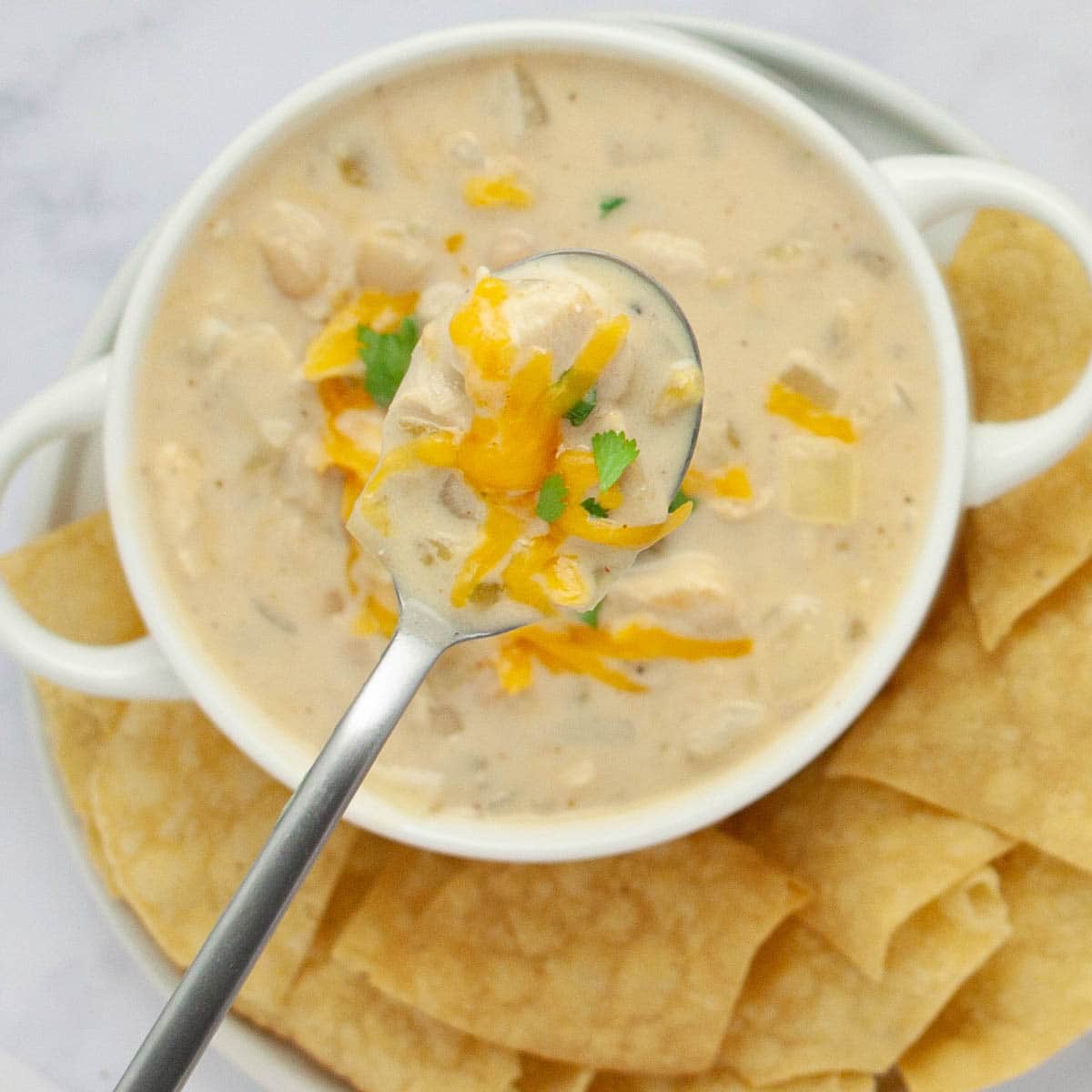Creamy White Chicken Chili — 30 Minute Stovetop Recipe