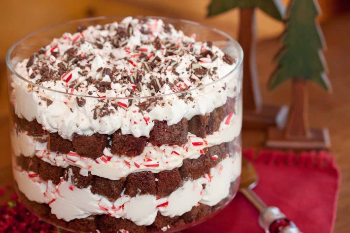 Add Salt & Serve Christmas Dessert Recipes: Peppermint Brownie Trifle